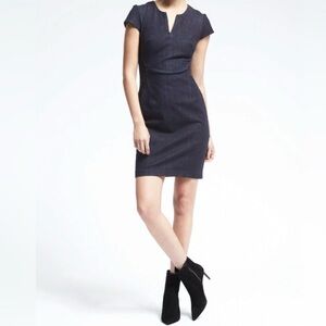 Banana Republic Premium Denim Dark Wash Bodycon Dress | Size 4